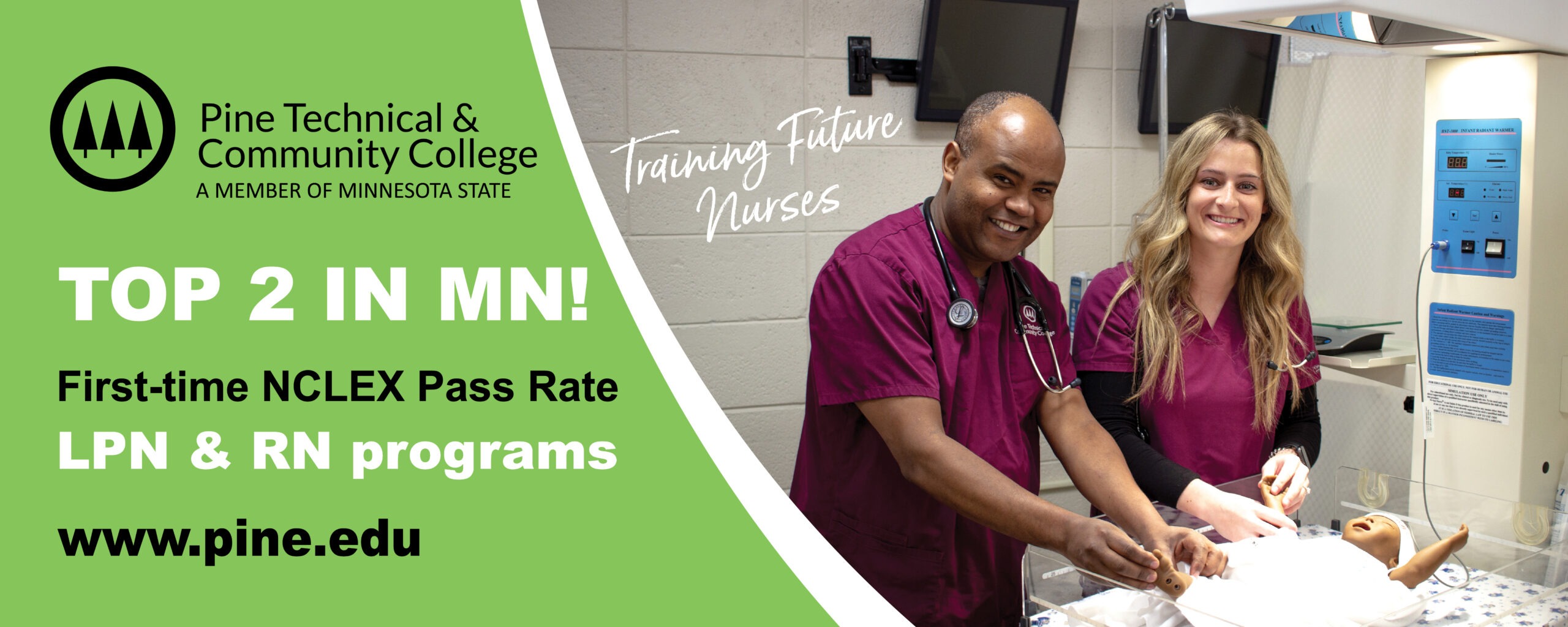 Top 2 in MN! First-time NCLEX Pass Rate. PTCC LPN & RN programs.