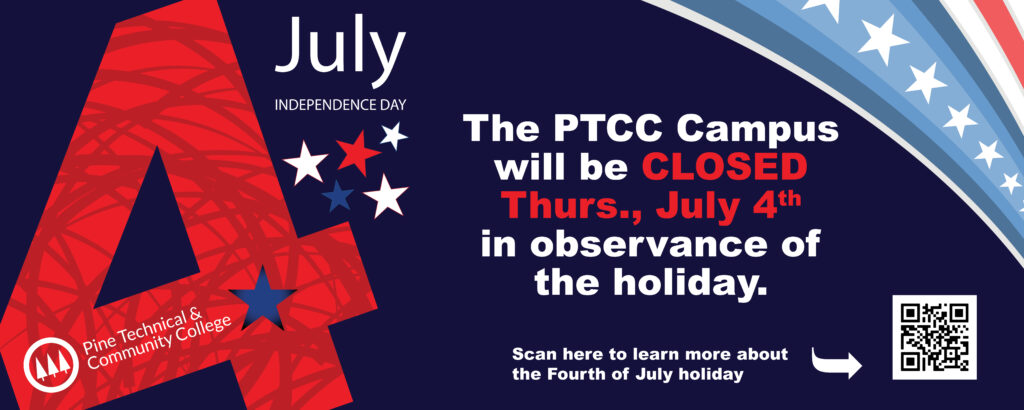 Campus closed Thursday, July 4 in observance of 4th of July holiday.