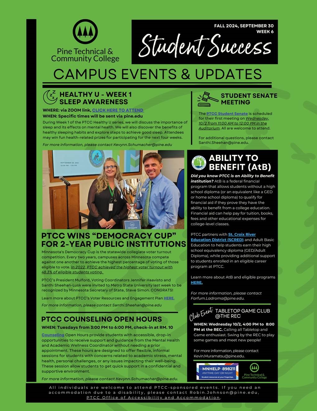 Student Success Newsletter Week 6