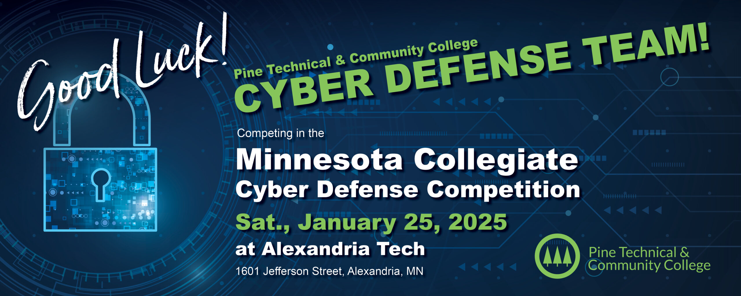 Good luck Cyber Defense Team!