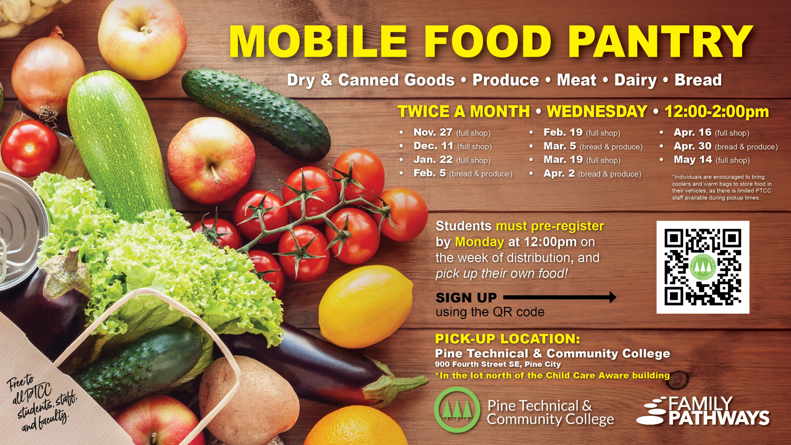 Mobile Food Pantry information for monitor