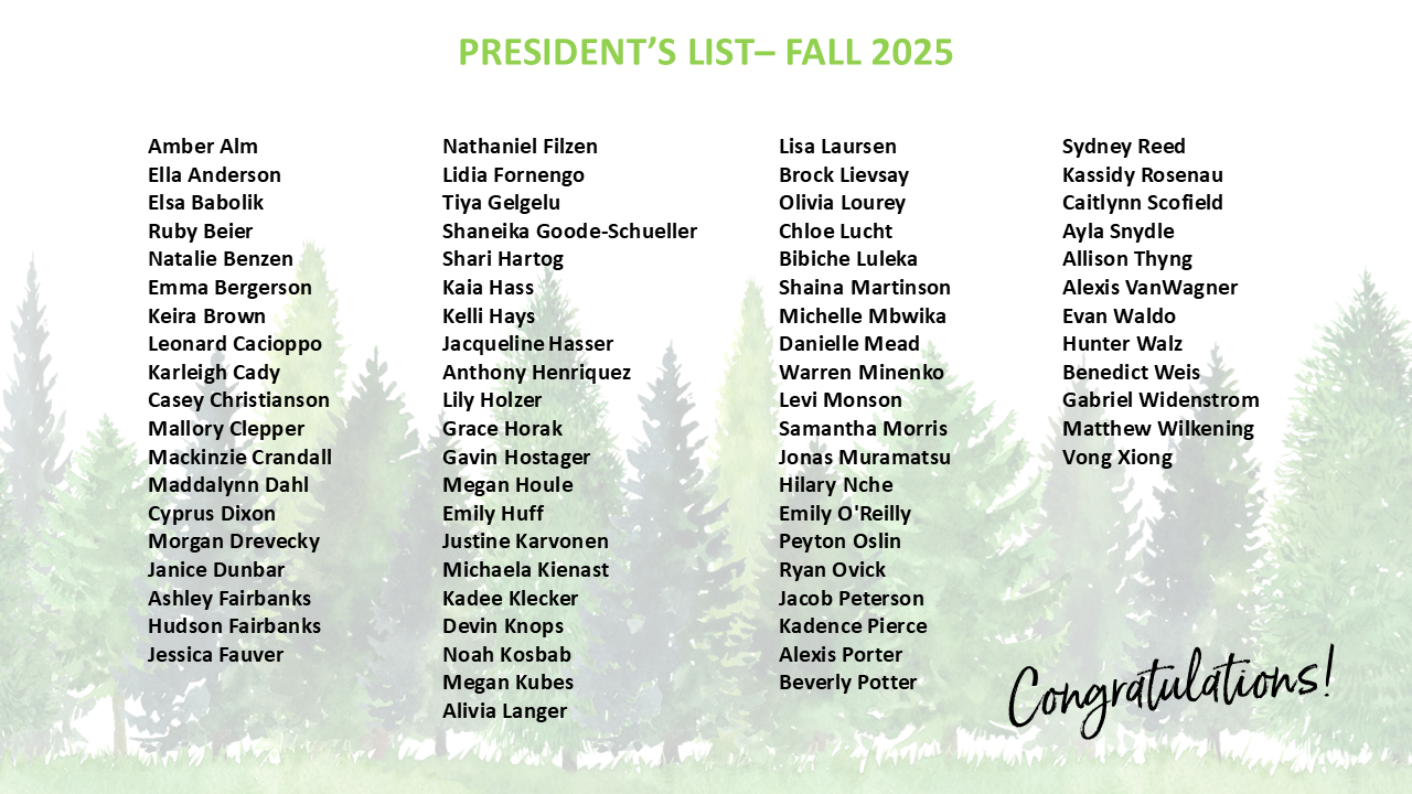 President’s List – Fall 2025
